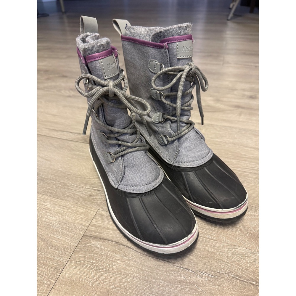 Northside Women Gray Waterproof Thinsulate Insulated Snow Duck Boots Size 7